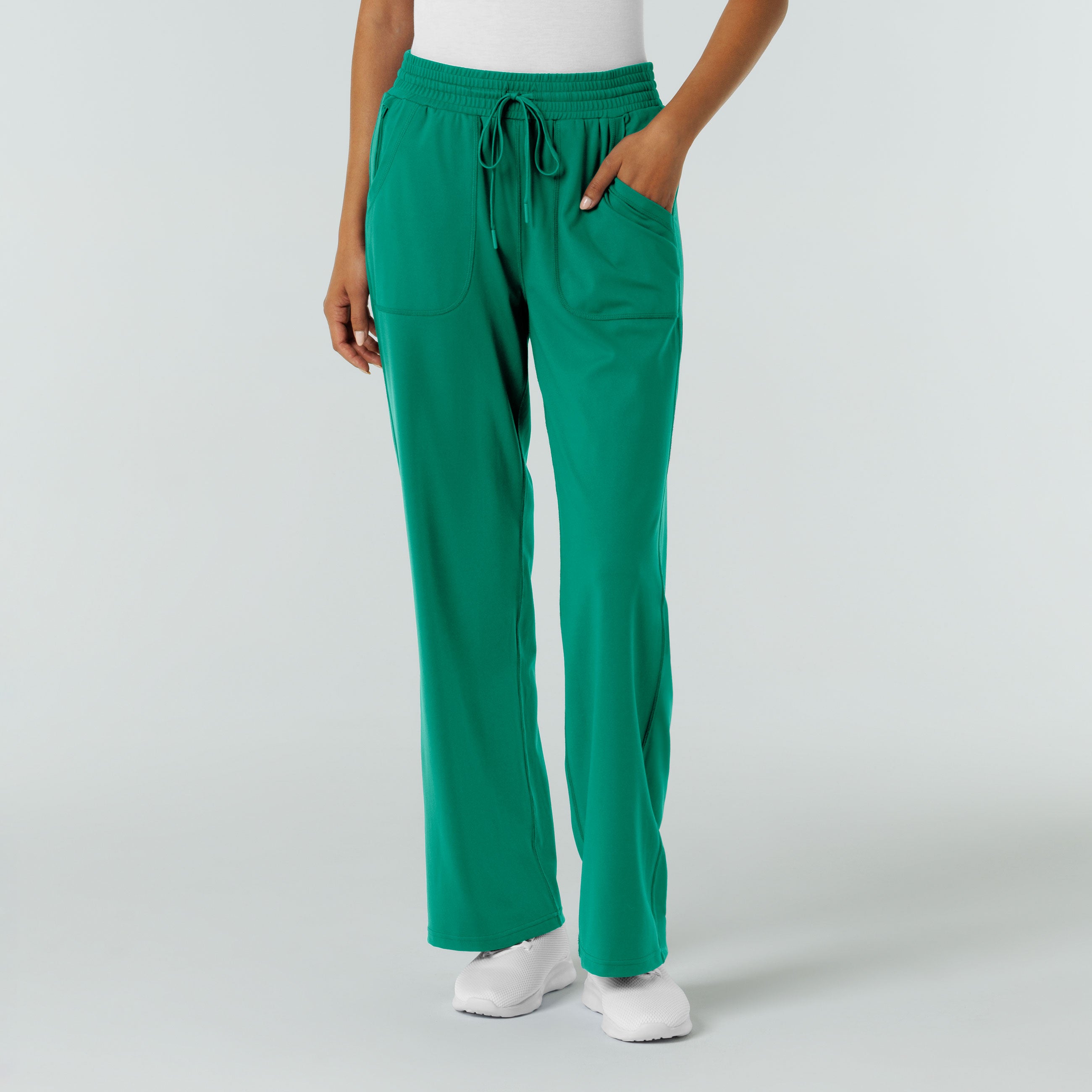 Set de Blusa Médica de Manga Corta con Media Cremallera y Pantalón de Punto Corte Regular - Marca Wink