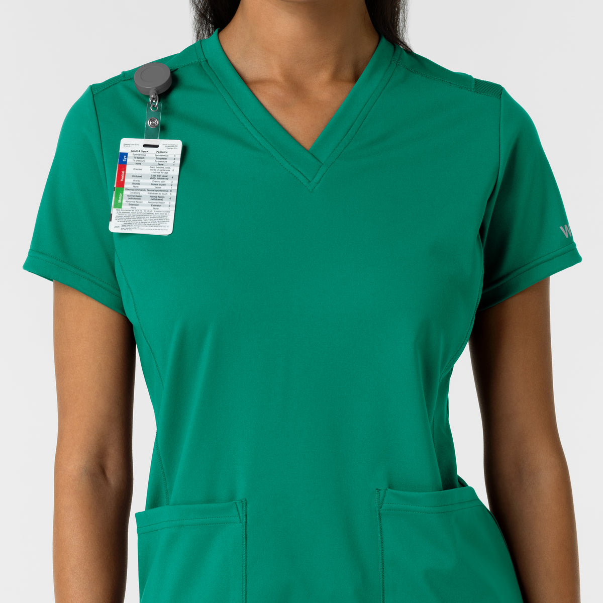 Set de Blusa Médica de Manga Corta con Media Cremallera y Pantalón de Punto Corte Regular - Marca Wink