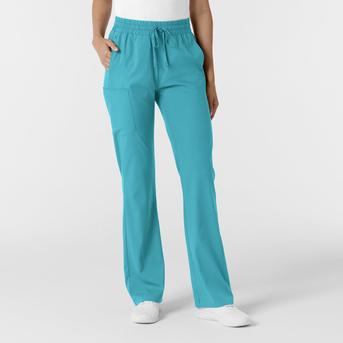 Pantalón Médico Repelente a Líquidos con corte acampanado para mujer color verde aqua | Marca Wink