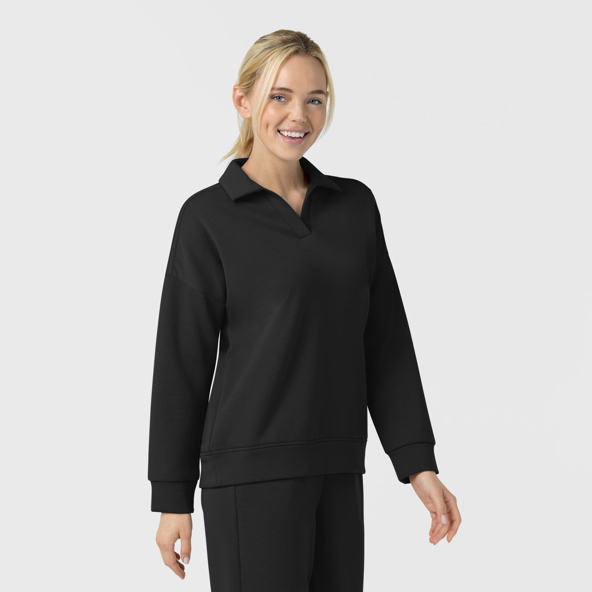 Set de Polo de Felpa y Pantalón de Felpa de Pierna Ancha - Marca Wink