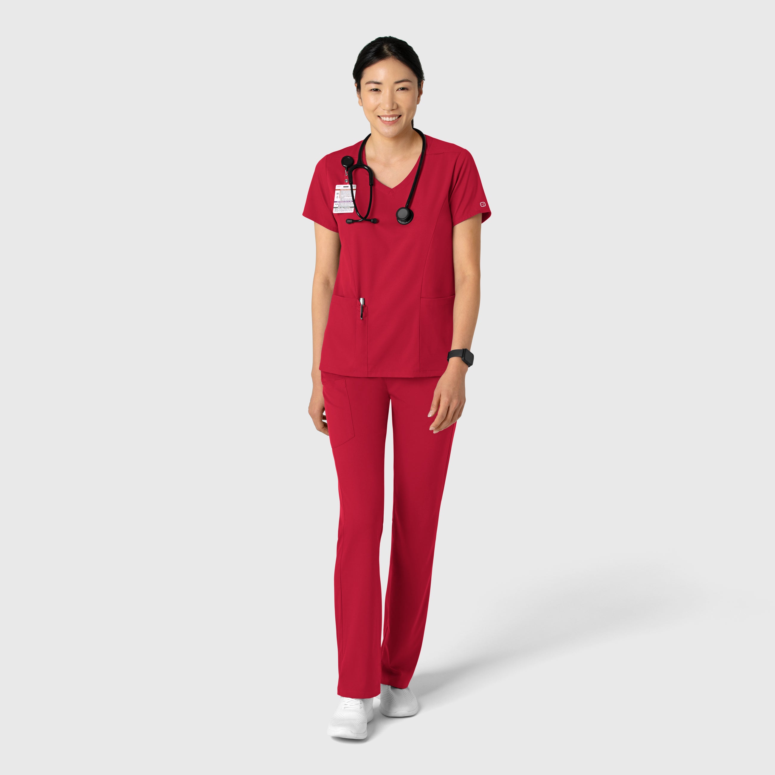 Scrub Médico con Filipina con Cuello Redondo y Pantalón tipo Cargo, para Mujer Nova - Marca Wink