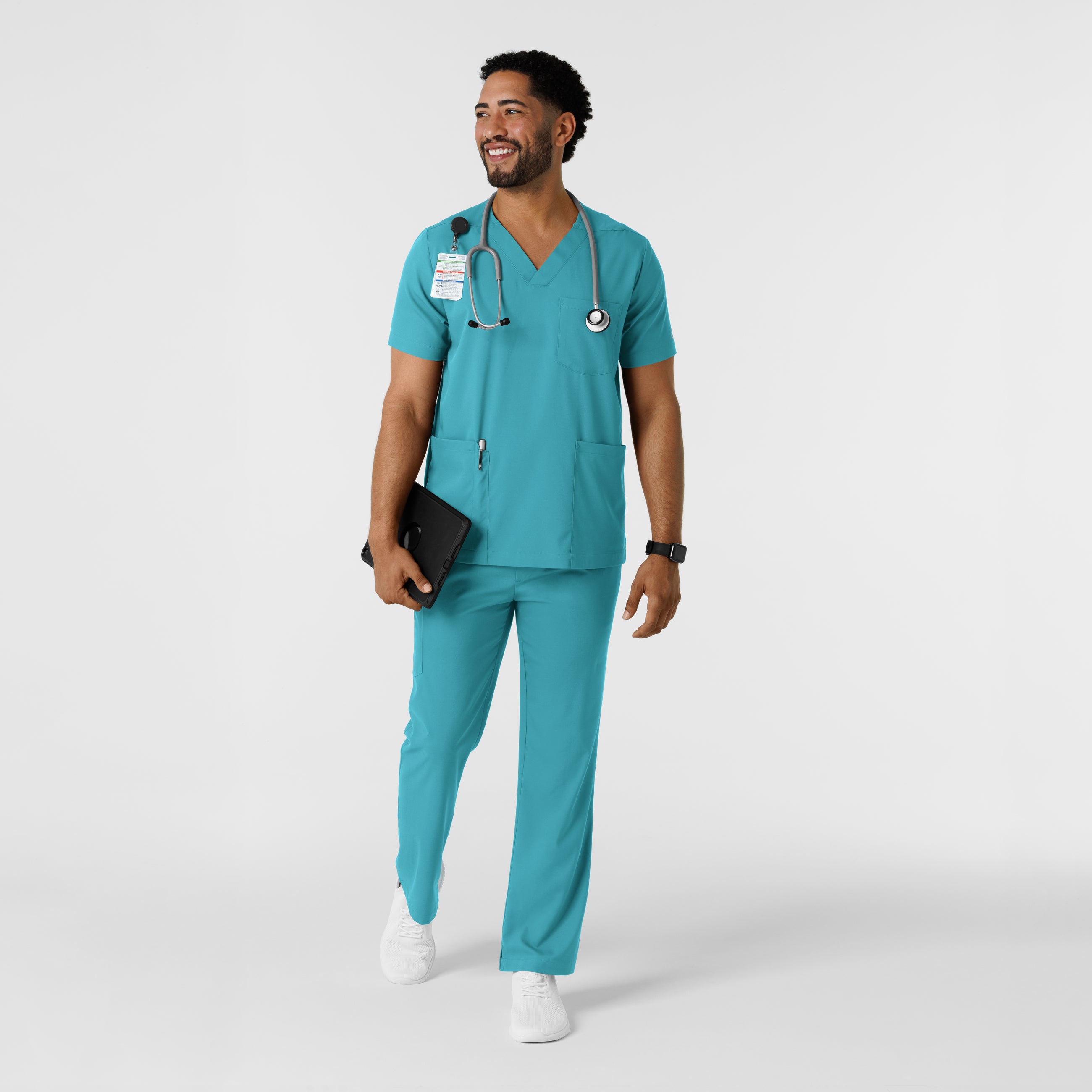 Scrub Médico repelente a liquidos, de filipina con pantalón recto, para Hombre - Marca Wink