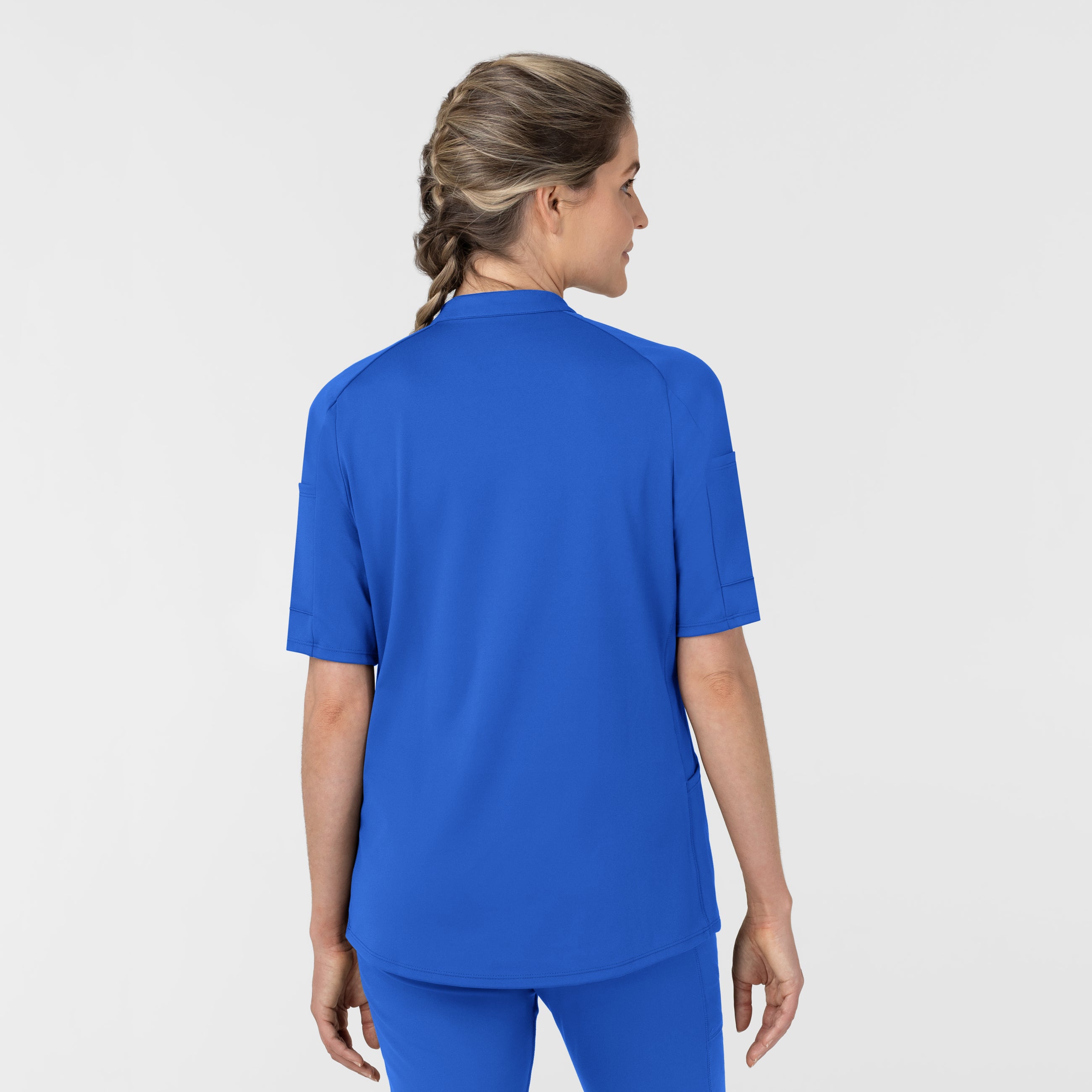 Set de Blusa Médica de Manga Corta con Media Cremallera y Pantalón Corte Recto - Marca Wink