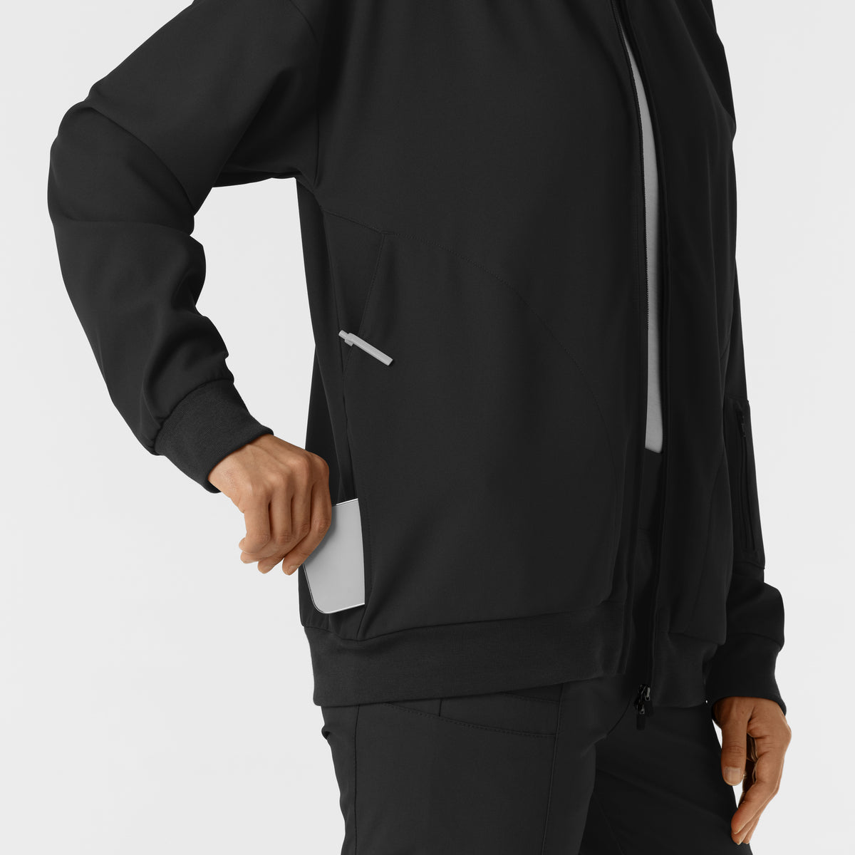 Chaqueta Médica tipo bomber para Mujer color negro | Marca Wink