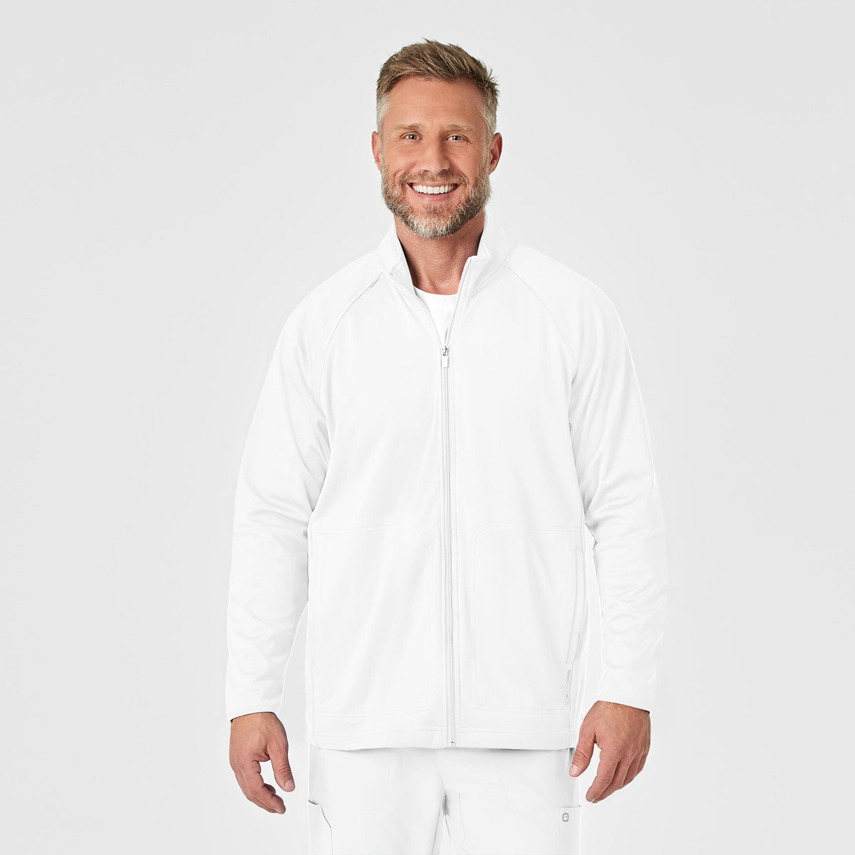 Chaqueta polar con cremallera completa para hombre color blanco - Marca Wink